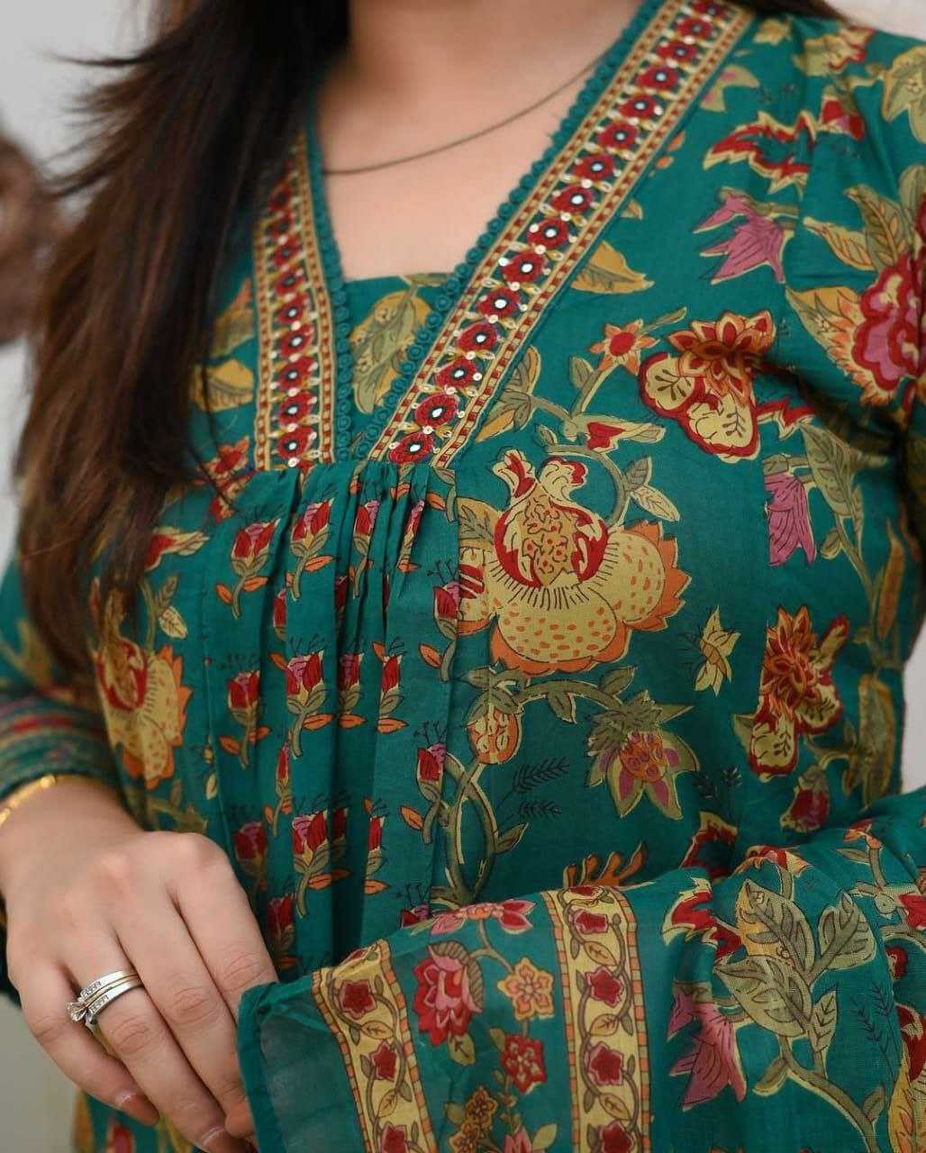 Cotton  Anarkali Suit